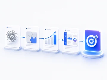 Схема инвестиционной истории от проблемы до цели раунда