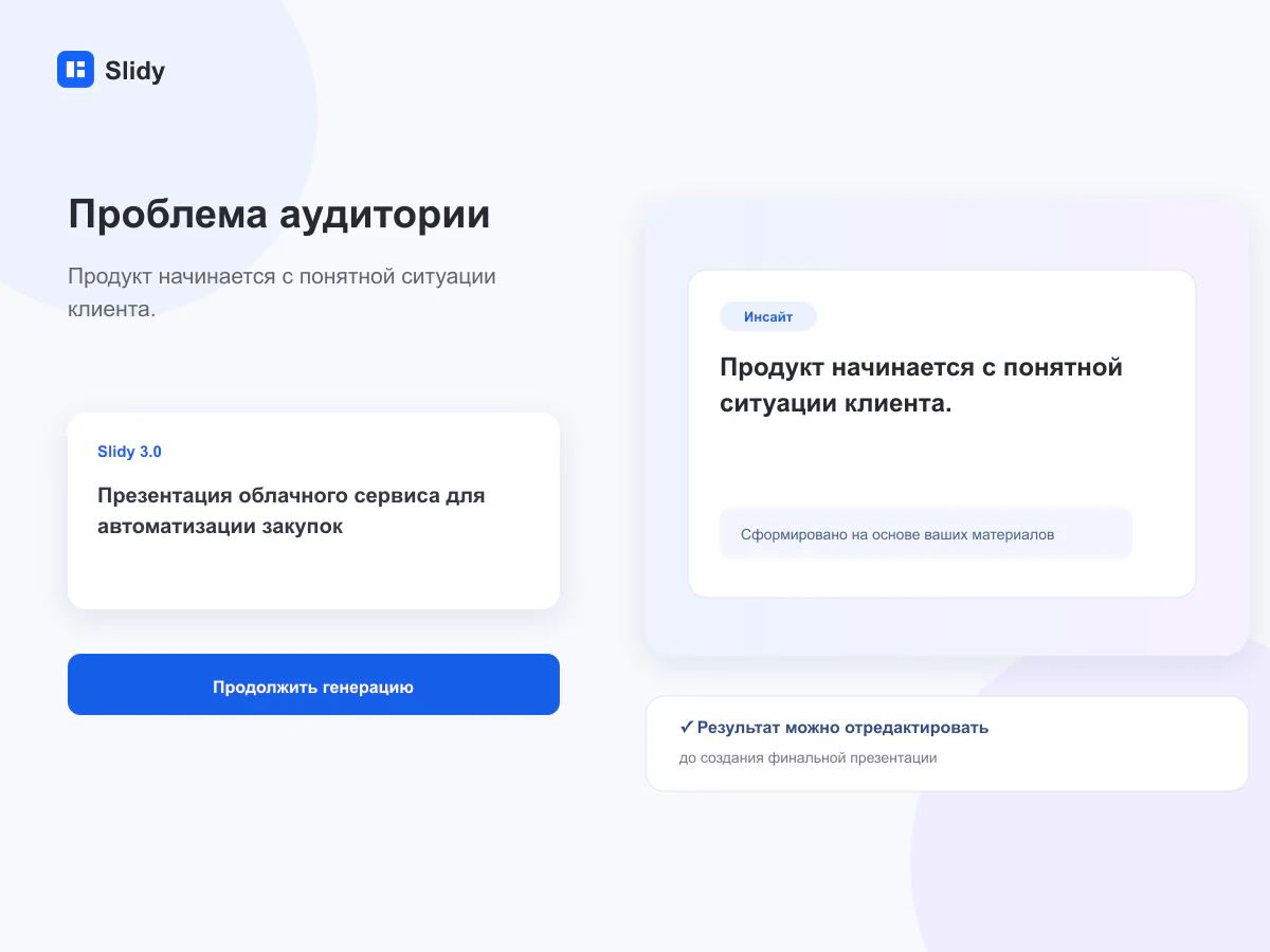 Карточка целевой аудитории и карта приоритетной проблемы клиента